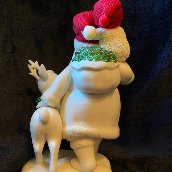 Snow babies Playdate with Santa Department 56 Figurine w/Reindeer RARE sold out - Picture 4 of 5